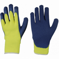 SOLIDSTAR® THERMO-POLYACRYLIC LOOP GLOVE WITH SHRINKAGE RUBBER BLUE LATEX COATING- CE CAT 2