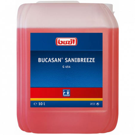 BUZIL® BUCASAN® SANIBREEZE G454 - منظف صحي للحمامات والتواليتات مع مادة مانعة للروائح الكريهة بعبوة ١٠ ليتر
