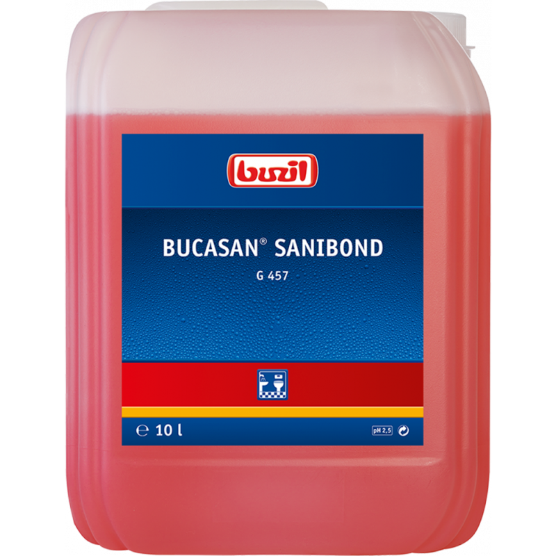 BUZIL® BUCASAN® SANIBOND G457 - منظف صحي للحمامات والتواليتات لزج حامضي التركيب بعبوة ١٠ ليتر