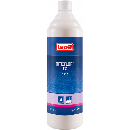 BUZIL® OPTIFLOR® EX G477- منظف السجاد الاساسي المستخدم في الات تنظيف الموكيت والسجادالتي تعمال باليات البخ بعبوة ١ ليتر