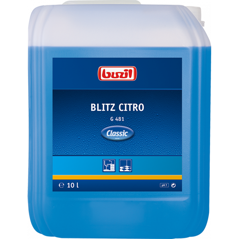 BUZIL® BLITZ CITRO G481- منظف عام معتدل للسطوح المختلفة مع رائحة الليمون المركزة بعبوة ١٠ ليتر
