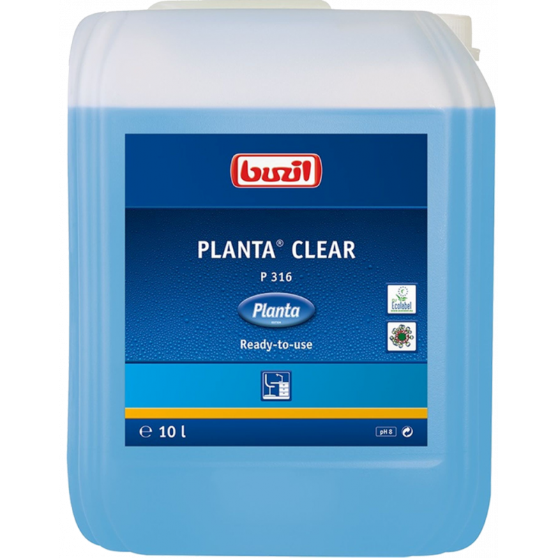 BUZIL® PLANTA® CLEAR P316 - منظف للزجاج صديق للبيئة جاهز للاستعمال١٠ لتر