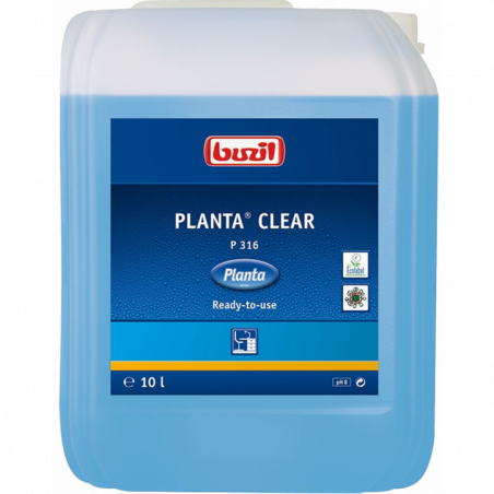 BUZIL® PLANTA® CLEAR P316- ECOLOGICAL, READY-TO-USE GLASS CLEANER- 10 LITER
