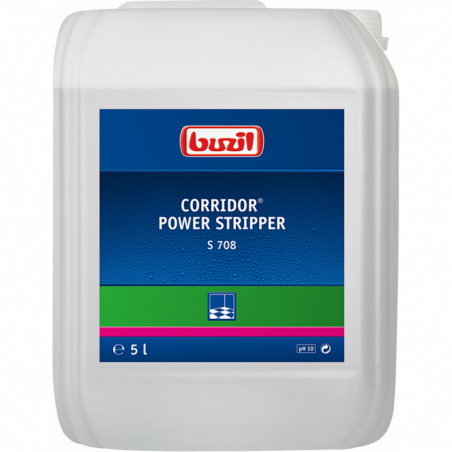 BUZIL® CORRIDOR® POWER STRIPPER S708- منظف اساسي للاراضي ذو نتائج مبهرة للتطبيقات العامة - ٥ ليتر