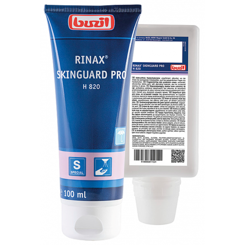 BUZIL® RINAX® SKINGUARD PRO H820- سائل كريمي معلق لحماية البشرة بعبوة ١٠٠٠ مل