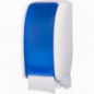 METZGER® DOUBLE ROLL TOILET PAPER DISPENSER- WHITE-BLUE