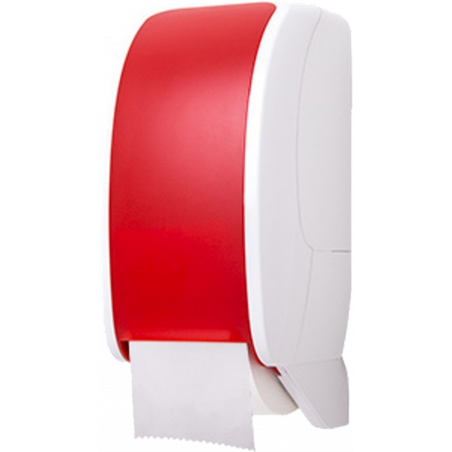 METZGER® موزع ورق التواليت ذو الأسطوانات المزدوجة - بلون  أبيض وأحمر