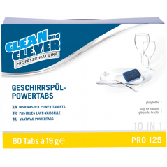 CLEAN AND CLEVER PRO LINE-PRO125-GESCHIRR- POWERTABS 10 IN 1
