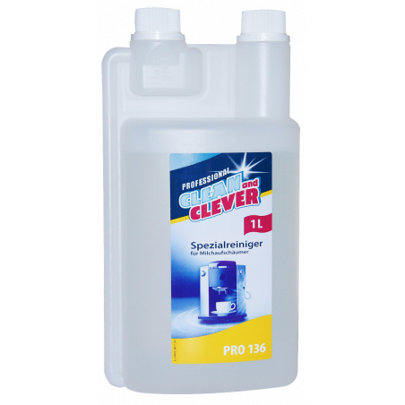 CLEAN AND CLEVER- LINEA PRO PRO136- DETERGENTE SPECIALE- DETERGENTE RESISTENTE AL LATTE-1 LITRO