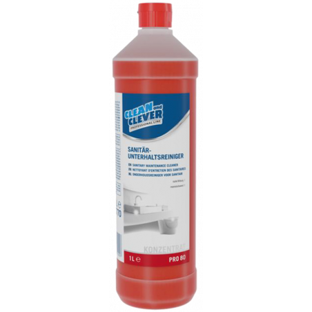 CLEAN AND CLEVER- PRO LINE PRO 80- NETTOYANT SANITAIRE- 1 LITRE