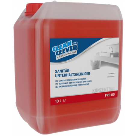 CLEAN AND CLEVER- PRO LINE PRO 80- SANITARY CLEANER- 10 LITER