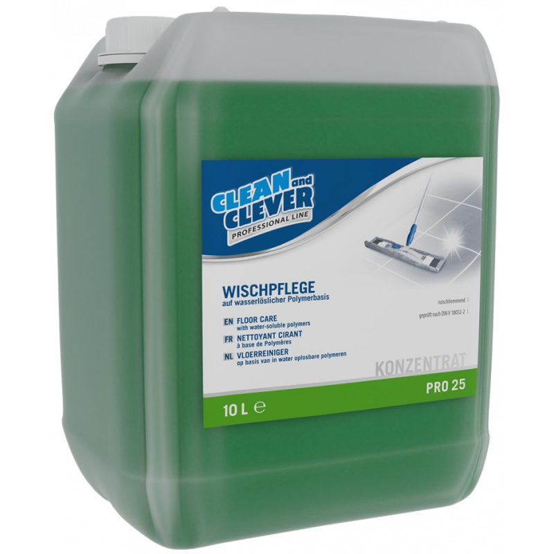 CLEAN AND CLEVER PRO LINE- PRO25- SOIN D'ESSUIE-SOLS- CONCENTRÉ- 10 LITRE