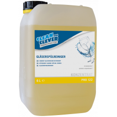 CLEAN AND CLEVER PRO LINE-PRO122-GLASSWASHER DETERGENT FOR COMMERCIAL GLASSWASHERS 6 LITERS