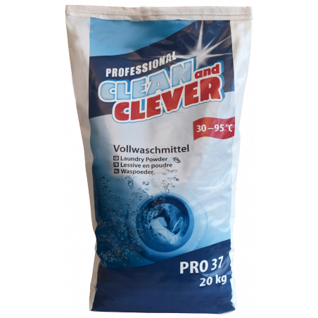 CLEAN AND CLEVER PRO LINE-PRO37-DÉTERGENT POUR VÊTEMENTS 20 KG