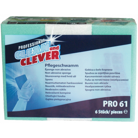 CLEAN AND CLEVER PRO LINE-PRO61-PFLEGESCHWAMM GRÜN-WEIß