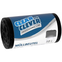 CLEAN AND CLEVER PRO LINE-PRO74-GARBAGE BAG BLACK 18 LITERS