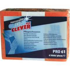 CLEAN AND CLEVER PRO LINE-PRO61-PFLEGESCHWAMM ROT-WEIß