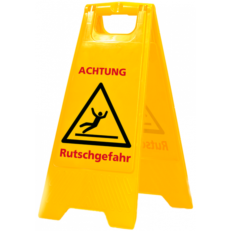 SPRINTUS® WARNSCHILD MIT SCHRIFTZUG RUTSCHGEFAHR