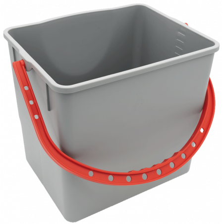 BUCKET COMBI X VARI X 18 LITRES- GREY WITH HANDLE RED