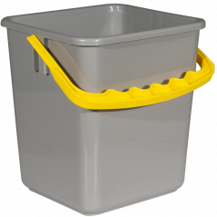 SPRINTUS® CLEANING TROLLEY ACCESSORIES BUCKET 4 LITER- GRAY- YELLOW HANDLE