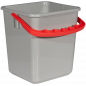 SPRINTUS® CLEANING TROLLEY ACCESSORIES BUCKET 4 LITER- GRAY- RED HANDLE