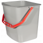 SPRINTUS® CLEANING TROLLEY ACCESSORIES BUCKET 17 LITER- GRAY- RED HANDLE