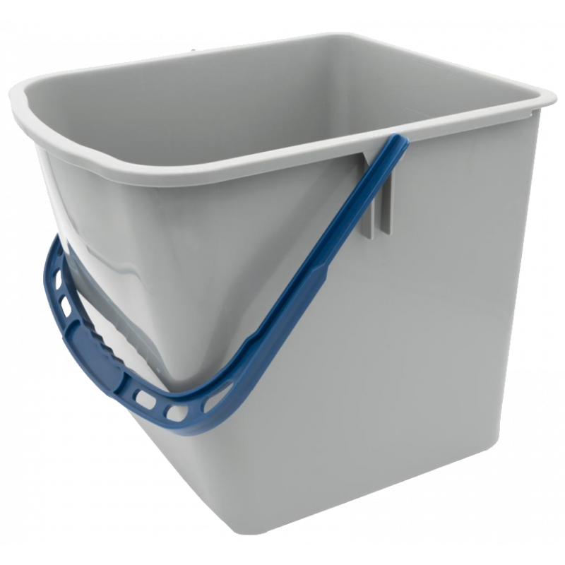 SPRINTUS® CLEANING TROLLEY ACCESSORIES BUCKET 27 LITER- GRAY- BLUE HANDLE