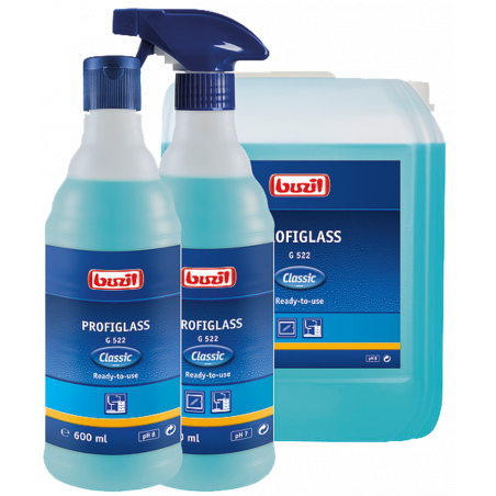 BUZIL® PROFIGLASS G522- منظف الزجاج جاهز للاستخدام مزود بغطاء - ٦٠٠ مل