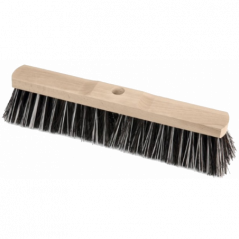 NÖLLE® WONDER BROOM/ FRISIAN(ARENGA & PLASTIC) FIBRES- FLAT WOOD- POWER STICK HOLDER- 40 CM