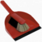 NÖLLE® LARGE PLASTIC DUSTPAN WITH MOULDED-ON TPE LIP- HAIR MIX- RED