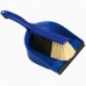 NÖLLE® SIENA- PLASTIC DUSTPAN AND BRUSH WITH ATTACHED LIP- STRUDY DESIGN- BLUE