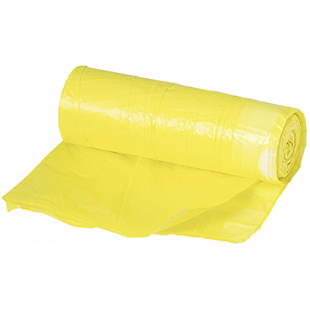 NÖLLE® GARBAGE BAG WITH TIE STRING 35 LITRES-16 MICRONS- YELLOW- 25 PIECES PER ROLL