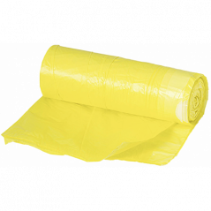NÖLLE® GARBAGE BAG WITH TIE STRING 60 LITRES-16 MIKRONS- YELLOW- 20 PIECES PER ROLL