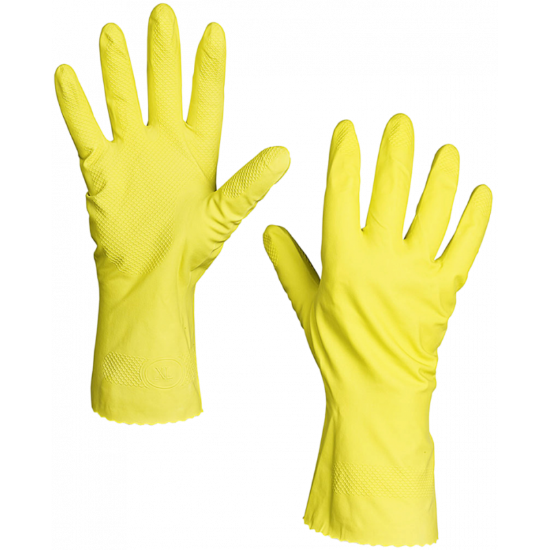 NÖLLE® LATEX HOUSEHOLD GLOVES- COLOUR YELLOW- SIZE L