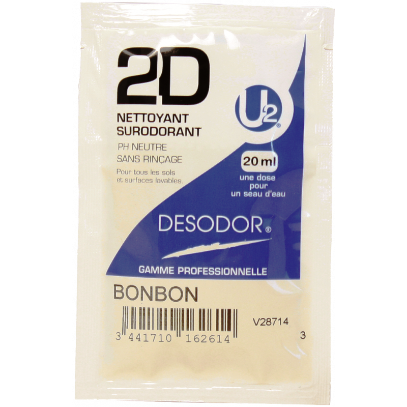 U2®DESODOR® CANDY FLOOR FRAGRANCE CLEANER- 20 ML SINGLE DOSE X 250