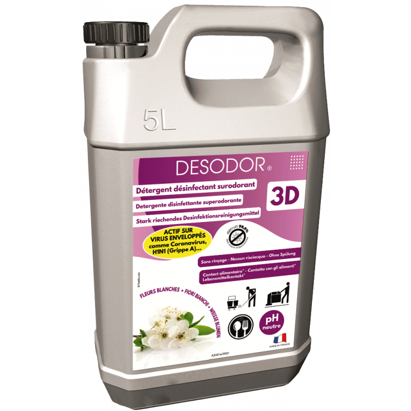 DESODOR®DISINFECTANT CLEANER CONCENTRATE- WHITE FLOWERS FRAGRANCE- 5 LITRE