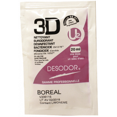 DESODOR®DISINFECTANT CLEANER CONCENTRATE- BOREAL FRAGRANCE- 20 ML SINGLE DOSE
