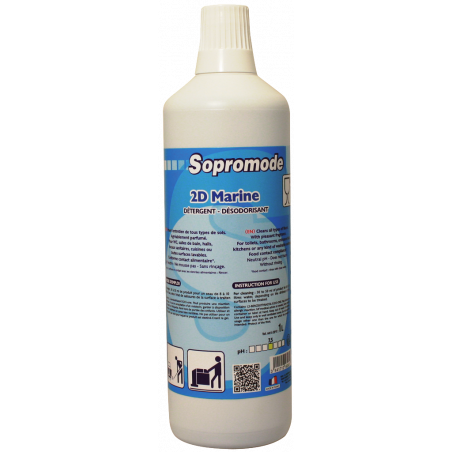 SOPROMODE®2D- NETTOYANT SOLS & SURFACES AU PARFUM MARIN- 1LITRE