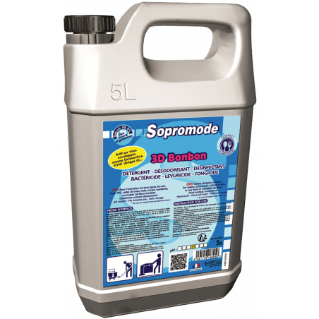 SOPROMODE®3D- FLOOR & SURFACE DISINFECTANT CLEANER- CANDY FRAGRANCE- 5 LITRE
