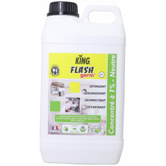 KING® FLASH'GERM- HIGHLY CONCENTRATED DISINFECTANT CLEANER ACIDIC LACTIC-BASED- 2 LITER