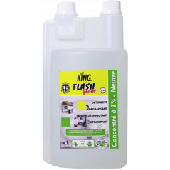 KING® FLASH'GERM- HIGHLY CONCENTRATED DISINFECTANT CLEANER ACIDIC LACTIC-BASED- 1 LITER