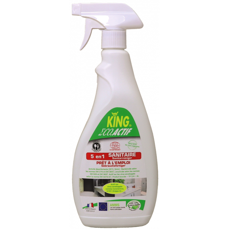 KING®ECO-ACTIVE- 5 IN 1- READY TO USE SANITARY CLEANER- 750 ML