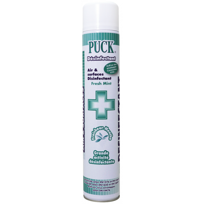 PUCK® SURFACE DISINFECTANT & AIR NEUTRALIZER WITH MINT FRAGRANCE- 750 ML