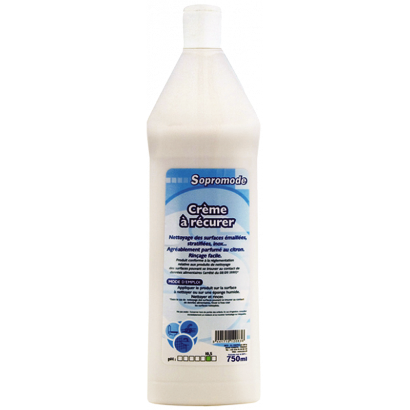 SOPROMODE® LAIT DE GOMMAGE SANS RAYURES POUR NETTOYANT ET ENTRETIEN DE L'ACIER INOXYDABLE- 750 ML