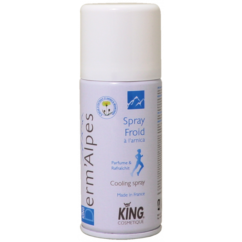 KING®DERM'ALPES PULVÉRISATION À FROID ANRICA- UN PARFUM FRAIS ET HERBÉ AU PARFUM VERT STIMULANT- AÉROSOL 150 ML