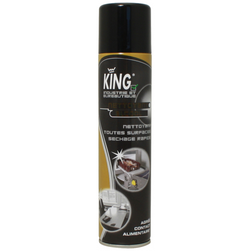 KING® NETTOYANT ET DÉGRAISSANT À BASE D'ALCOOL POUR SURFACES PC ET ÉLECTRIQUES- 300 ML