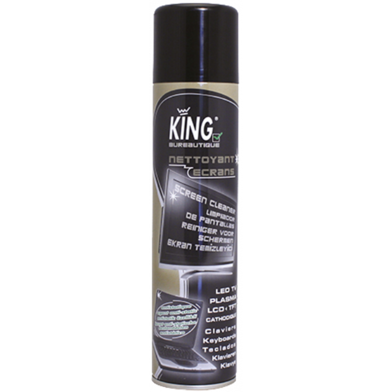 KING® NETTOYANT DE BUREAU - NETTOYANT POUR ÉCRAN (LED-LCD-PLASMA) - 400 ML