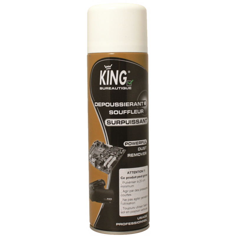 KING® NETTOYANT DE BUREAU - NETTOYANT À AIR COMPRIMÉ SUPER FORT- 400 ML