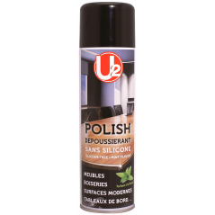 U2® CLEANING POLISH SPRAY WITHOUT SILICONE FOR PLASTIC, LEATHER AND WOOD- 500 ML