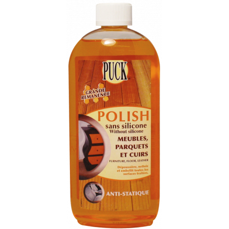 PUCK® POLISH LIQUIDO SENZA SILICONE PER SUPERFICI IN LEGNO E PELLE- 500 ML